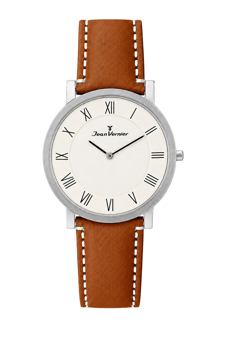 Relógio Masculino Jean Vernier Couro Havana JV35676RBH
