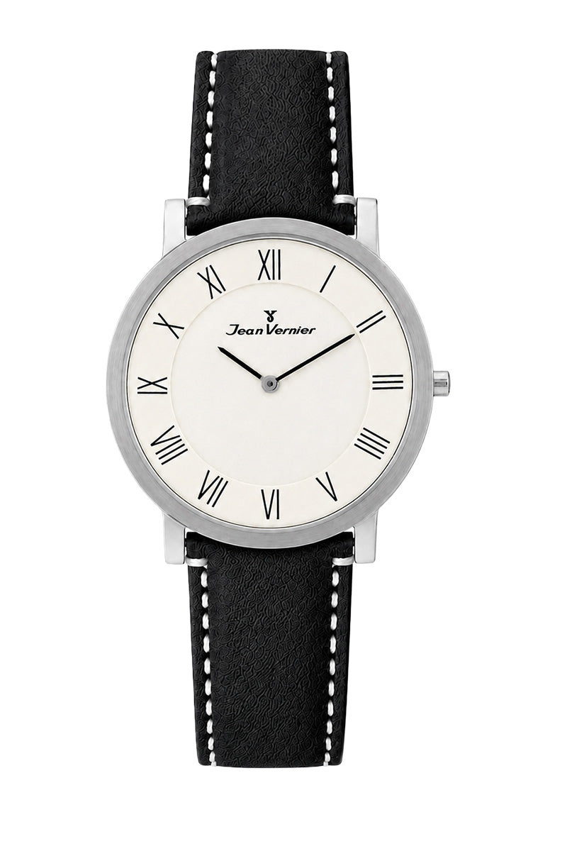 Relógio Masculino Jean Vernier Couro Preto JV35676RBP