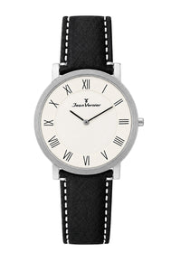 Relógio Masculino Jean Vernier Couro Preto JV35676RBP