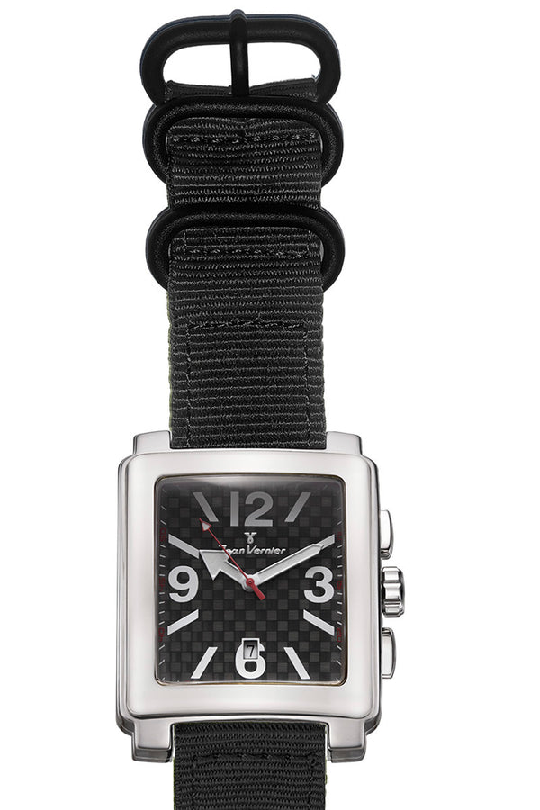 Relógio Jean Vernier Nylon Preto JV03760NP