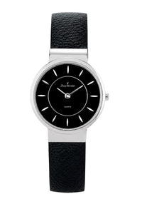 Relógio Feminino Jean Vernier Pulseira Couro Preto JV05610LP
