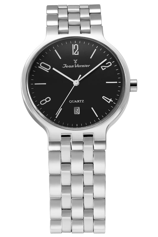 Relógio de Pulso Jean Vernier Prateado Movimento Suíço JV05984P