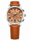 Relógio Masculino Jean Vernier Cronógrafo Couro Havana JV07004R