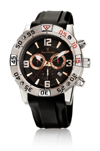 Relógio de Pulso Jean Vernier Preto Cronógrafo JV01111P