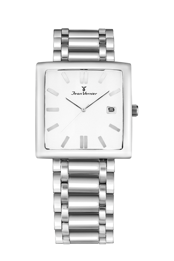 Relógio Jean Vernier Masculino Prateado JV04004