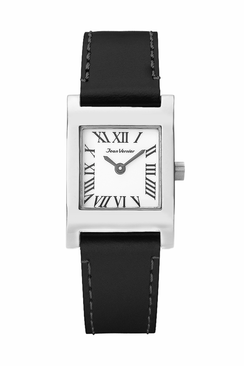 Relógio Jean Vernier Feminino Prateado de Couro JV07179L RB