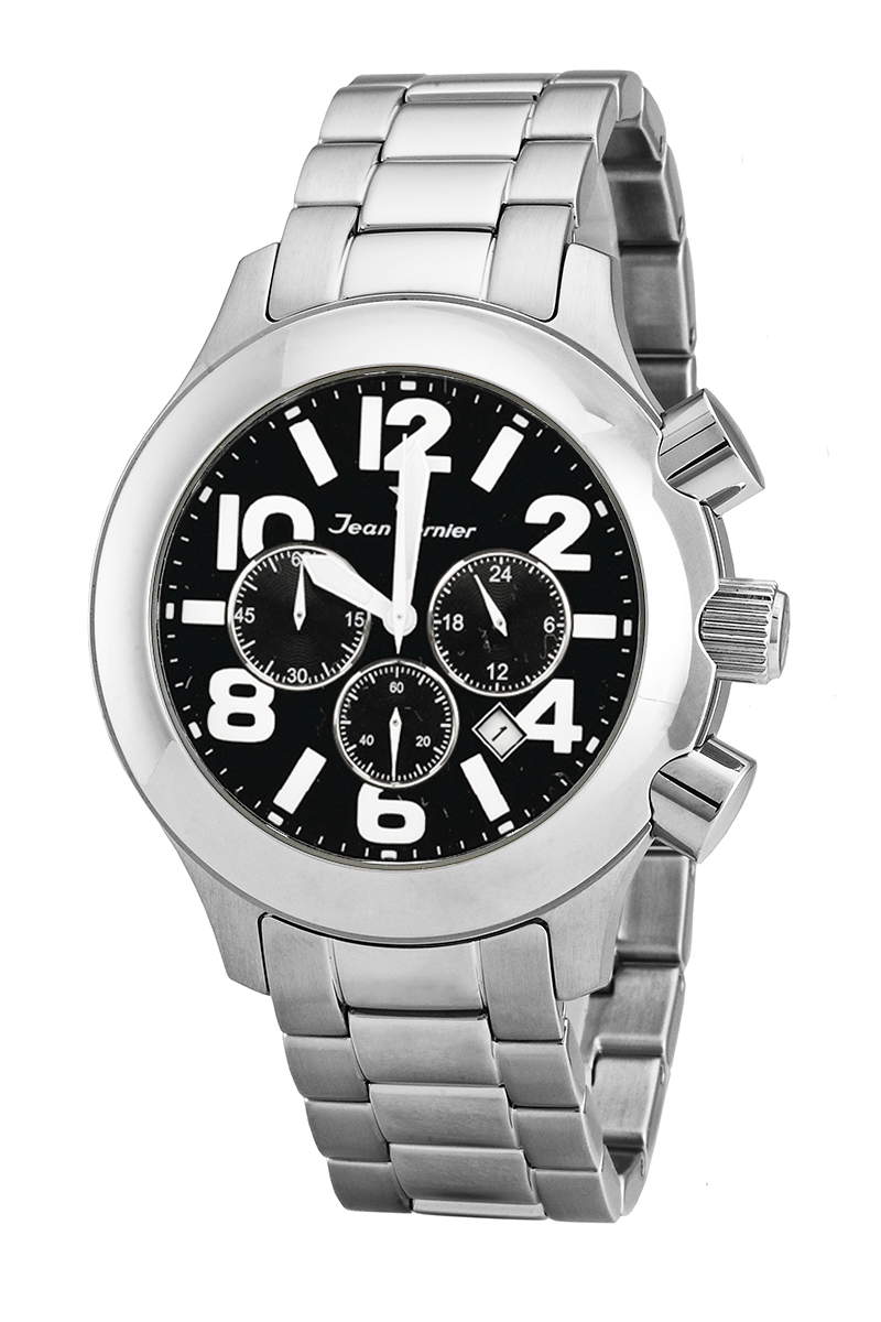 Relógio Jean Vernier Masculino Prateado JV08743PB