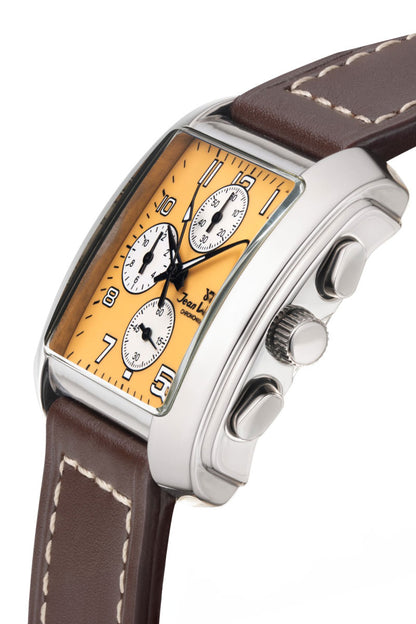 Relógio Jean Vernier Masculino Couro Marrom JV02312