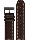 Pulseira Couro Reta Marrom Fivela Preto PU093.22 (22mm)