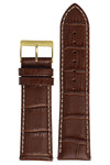 Pulseira Couro Marrom Fivela Dourado PU1020 (24mm)