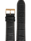 Pulseira Couro Tipo Croco Fivela Rosegold (24mm)