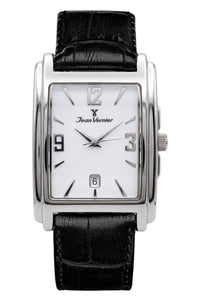 Relógio Jean Vernier Retangular Pulseira Couro JV02292B