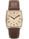 Relógio de Pulso Jean Vernier Quadrado Pulseira Couro Marrom JV06405G