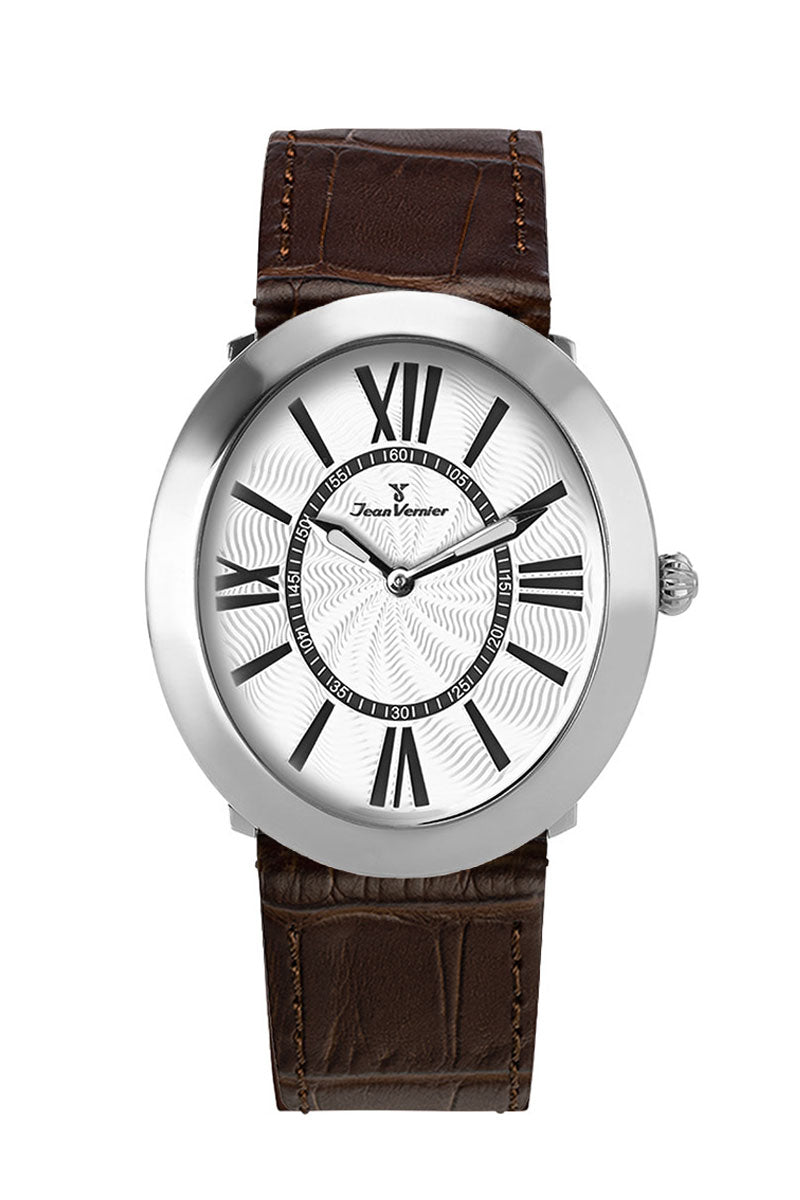 Relógio Jean Vernier Masculino Couro Marrom JV02096CM