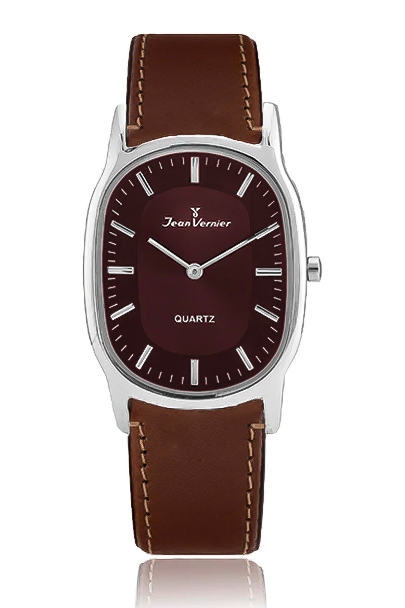 Relógio de Pulso Jean Vernier Pulseira Couro Marrom JV06285V