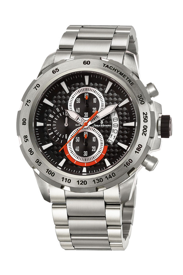 Relógio Jean Vernier Masculino Aço Inoxidável Cronógrafo JV00739-15