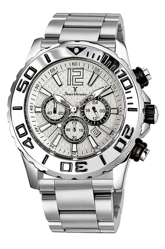 Relógio de Pulso Jean Vernier Cronógrafo Aço JV02091-15