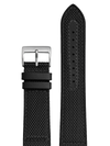 Pulseira Nylon Preta Fivela Prata PU296P (20mm)