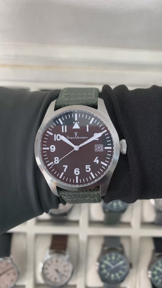 Relógio Masculino Jean Vernier Nylon Verde JV01009-01