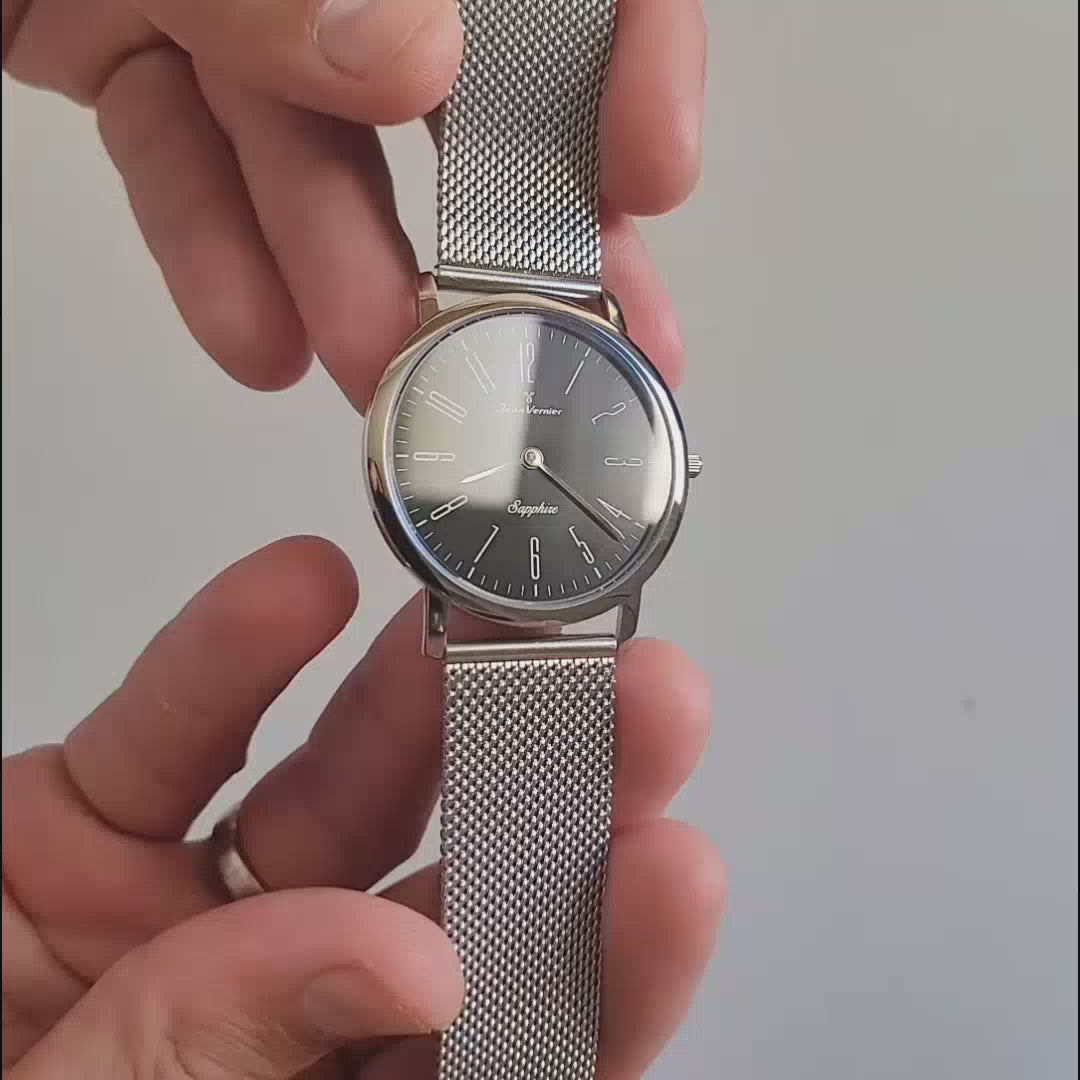 Relógio Masculino Jean Vernier JV03323-15 Pulseira Mesh Aço Slim