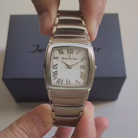 Relógio Jean Vernier Prateado Movimento Suíço JV07921B
