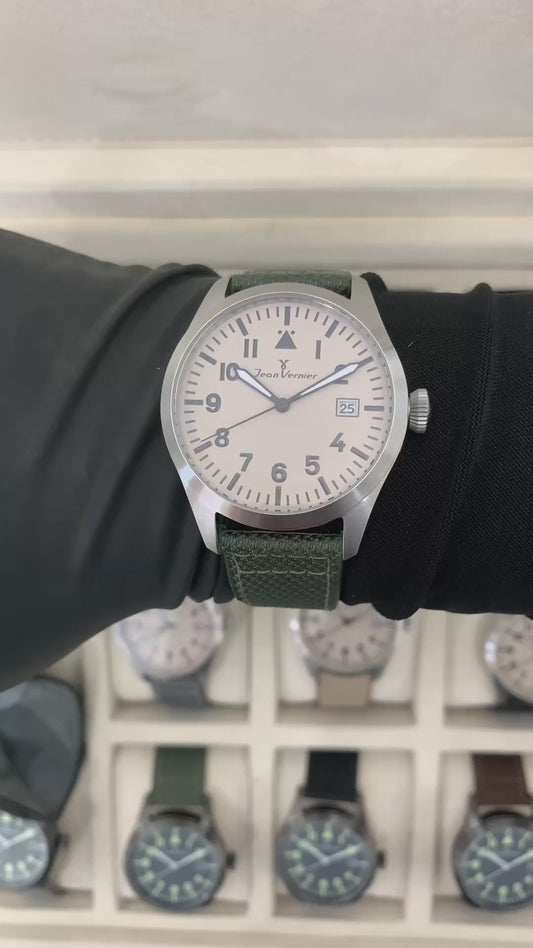 Relógio Masculino Jean Vernier Nylon Verde JV01011-01