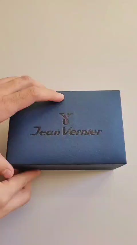 Relógio Jean Vernier Masculino Pulseira Aço Calendário JV00197