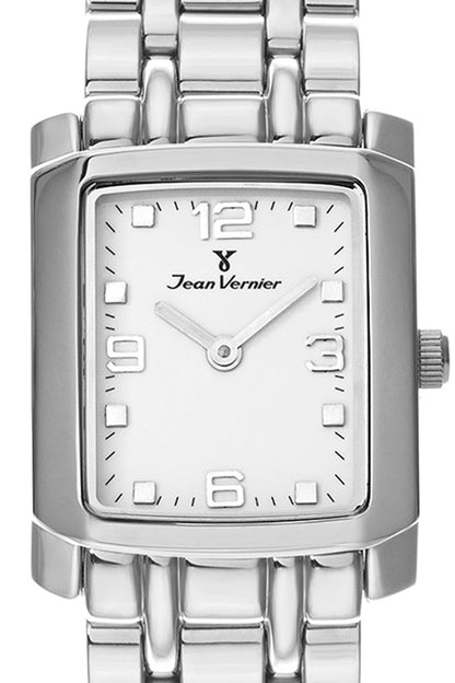 Relógio Jean Vernier Feminino Prateado Movimento Suíço JV04953l