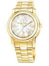 Relógio Jean Vernier Aço Inoxidável Dourado Calendário Feminino JV01006