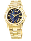 Relógio Jean Vernier Aço Inoxidável Dourado Feminino Calendário JV01007
