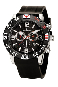 Relógio de Pulso Jean Vernier Masculino Preto Cronógrafo JV01109