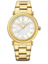 Relógio Jean Vernier Dourado Vidro Cristal Mineral Movimento Suíço JV01146
