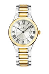 Relógio Jean Vernier Feminino Pulseira Aço Bicolor Movimento Suiço JV01159