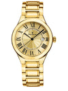 Relógio Jean Vernier Aço Dourado Feminino Calendário 10ATM -  JV01161