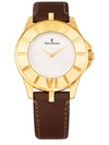 Relógio Feminino Jean Vernier Pulseira Couro Marrom JV03220