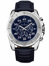 Relógio Jean Vernier Pulseira Couro Azul Cronógrafo JV61171A