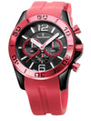 Relógio Jean Vernier Preto Pulseira Silicone Movimento Suíço JV06341