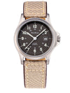 Relógio Jean Vernier Pulseira Couro / Nylon Bege Calendário JV01331-03